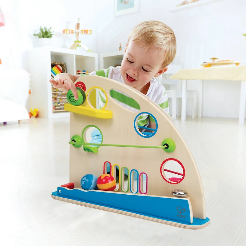 Hape Totally Amazing Roller Derby Wooden Marble Racing Toddler Toy