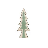 Hello Honey® 8.25" Unglazed & Green Reactive Glaze Stoneware Tree Décor Accent