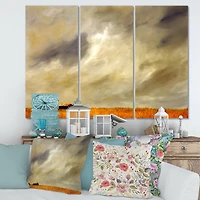 Designart - Desert Farmhouse Under Cloudy Sky in Washington I