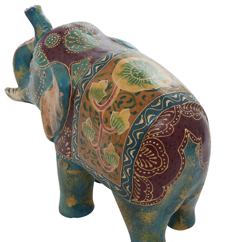 Ceramic Eclectic Elephant Sculpture Set
