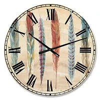 Designart Feathers Wall Clock