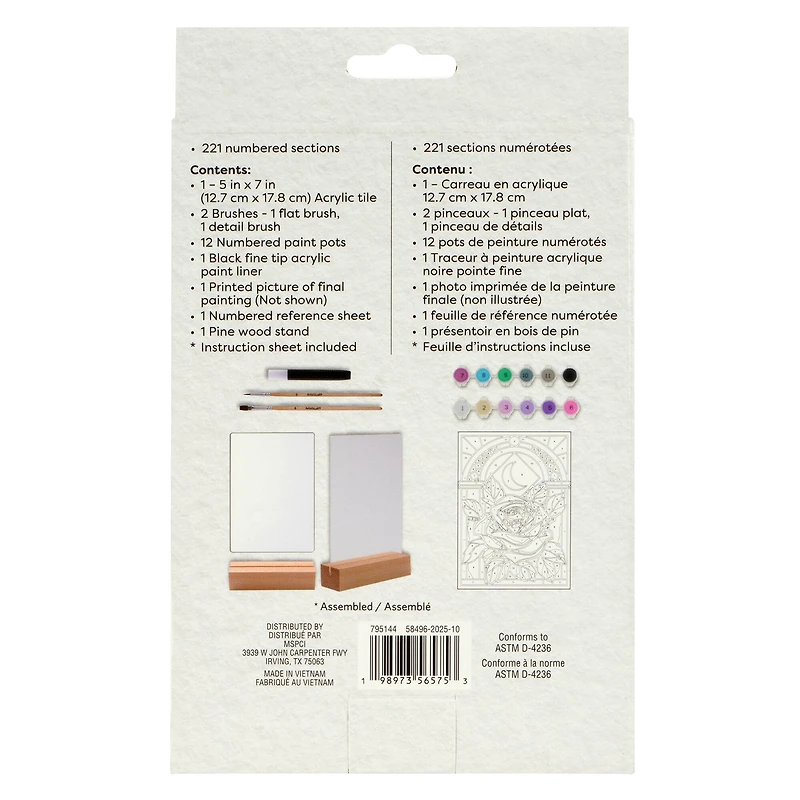 Stained Glass Rose Paint-by-Number Acrylic Surface Kit by Artist's Loft®