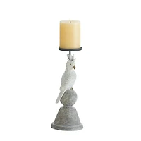 Slender Cockatoo Candleholder 4.5" x 4.5" x 11.25
