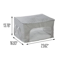 Honey Can Do Gray Clothes Storage Bags with Handles and Clear-View Windows, 3ct.