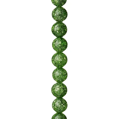 12 Packs: 19 ct. (228 total) Green Crackled Quartz Round Beads, 10mm by Bead Landing™