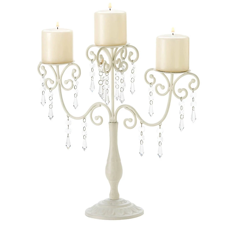 16.5" Ivory Elegance Candelabra