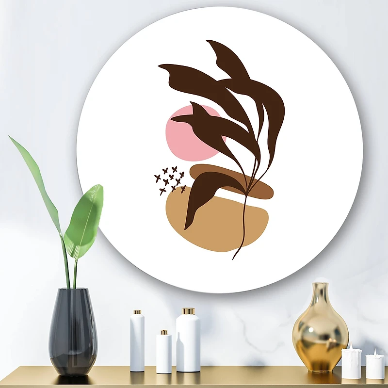 Designart - Elementary Shapes With Abstract Plants