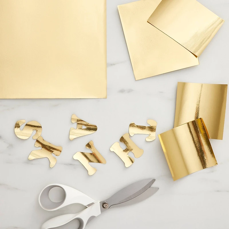 12 Packs: 25 ct. (300 total) Gold Foil 8.5" x 11" Cardstock Paper by Recollections™