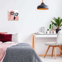 Stupell Industries Glam Fashion Pink Flamingo Sunglasses Pearls Bird,12" x 12"