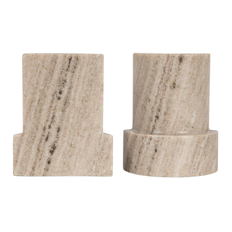 Hello Honey® Natural Marble Bookends, 2ct.