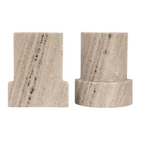 Hello Honey® Natural Marble Bookends, 2ct.