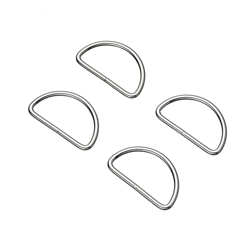 44mm Rhodium D Rings, 8ct. by Bead Landing™