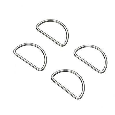 44mm Rhodium D Rings, 8ct. by Bead Landing™