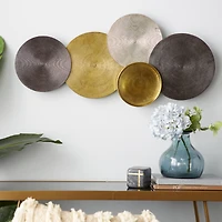 Gold, Silver & Gray Aluminum Wall Décor