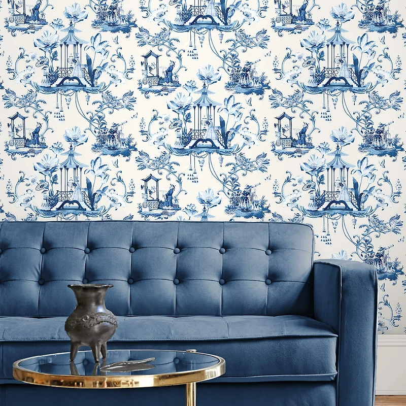 Harrison Howard East of the Moon Delft Peel & Stick Wallpaper