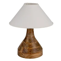Hello Honey® 15.75" Natural Artisanal Aura Mango Wood Table Lamp