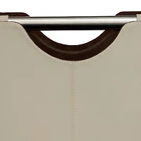 16" Light Gray Leather Magazine Holder