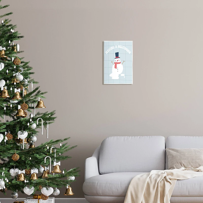 Stupell Industries Having A Meltdown Funny Snowman Wall Plaque Art