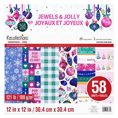 12" x 12" Jewels & Jolly Paper Pad by Recollections