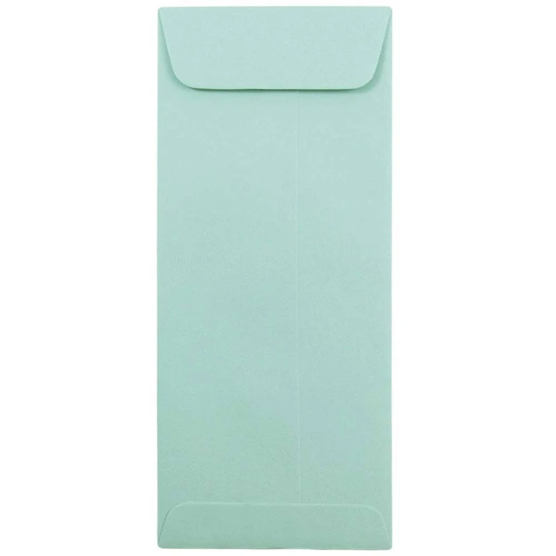 JAM Paper 4" x 10" Aqua Blue Policy Business Envelopes