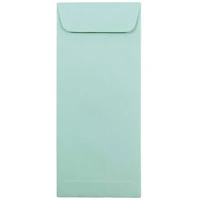 JAM Paper 4" x 10" Aqua Blue Policy Business Envelopes