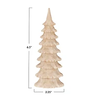 Hello Honey® 6" Natural Carved Wood Tree Décor