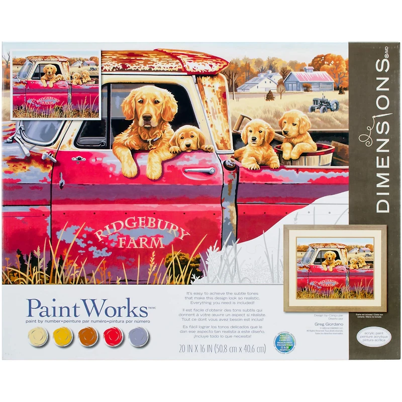 Dimensions® PaintWorks™ Golden Ride Paint-by-Number Kit