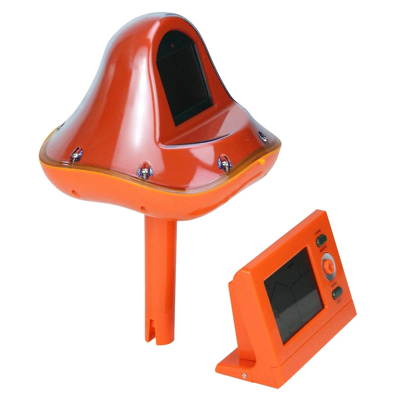 Pool Central® 8" Orange Wireless Digital Pool Thermometer with Receiver Station