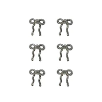 Small Metallic Bow Candle Charms