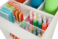 Honey Can Do White Craft Storage Cart With Wheels