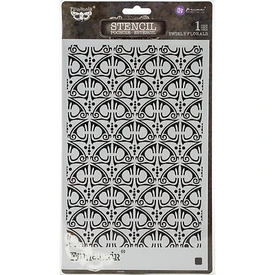 Prima® Marketing Swirly Florals Stencil