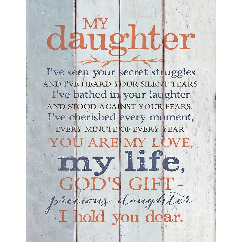 My Daughter Timberland Wall Plaque