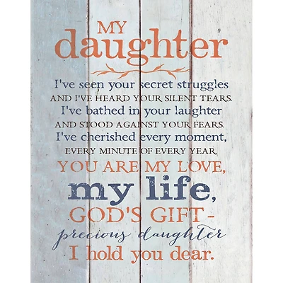 My Daughter Timberland Wall Plaque