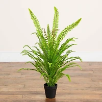 3ft. UV Resistant Artificial Boston Fern Potted Plant with Real Touch Leaves (Indoor/Outdoor)