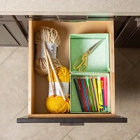 DII® 4" Green Square Drawer Organizers, 2ct.