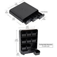 Mind Reader Anchor Collection Black Coffee and Tea Dispenser Set