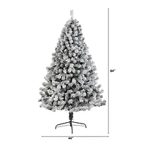 7ft. Unlit Flocked West Virginia Fir Artificial Christmas Tree