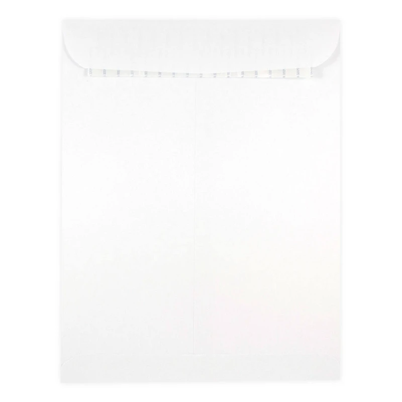 JAM Paper White Open End Catalog Envelopes with Peel & Seal Closure