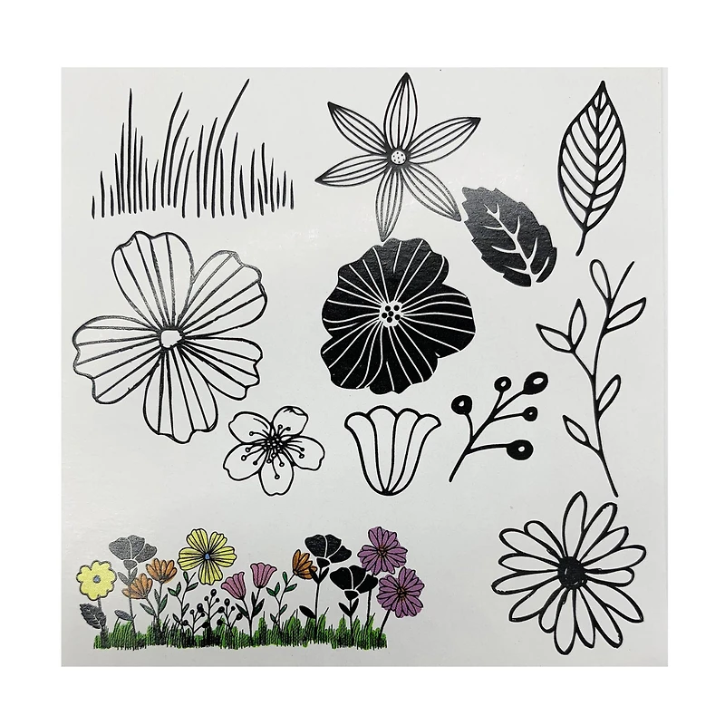 Floral Wood Stamp Jar Set by Recollections™