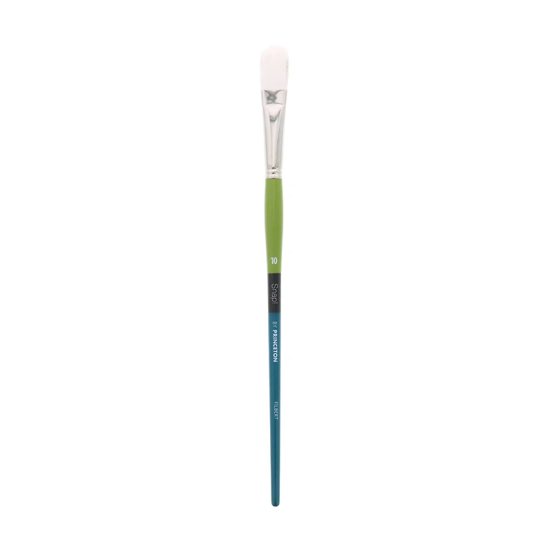 Princeton™ Snap!™ Series 9800 White Taklon Long Handle Filbert Brush