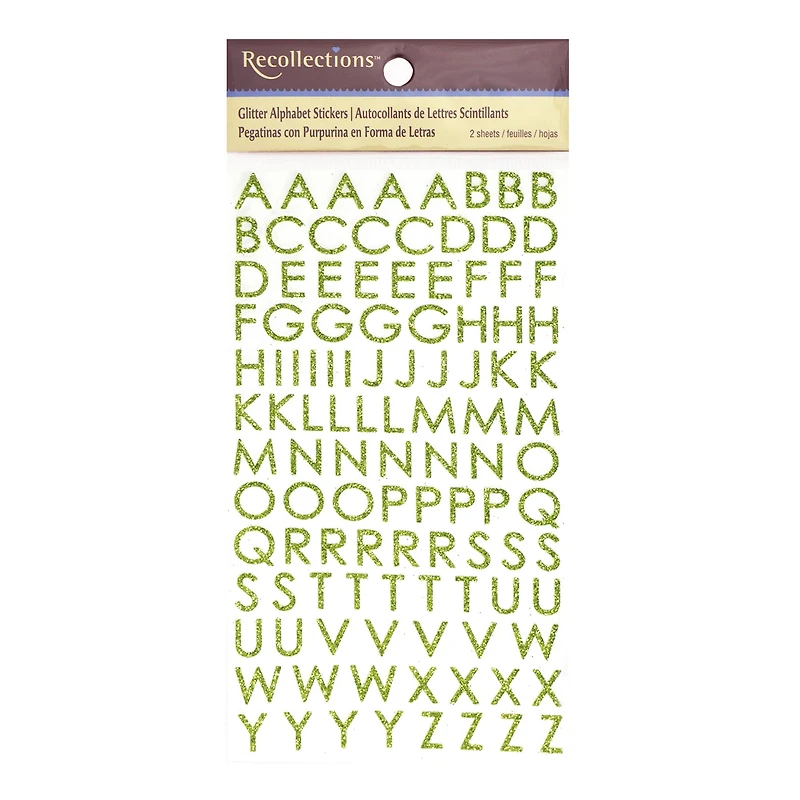 Glitter Block Alphabet Stickers by Recollections