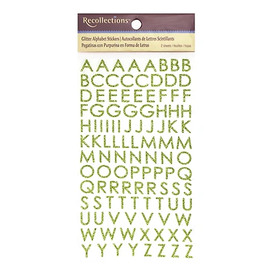 Glitter Block Alphabet Stickers by Recollections