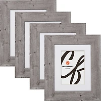 4 Pack Craig Frames American Barn Light Gray Picture Frame with Mat