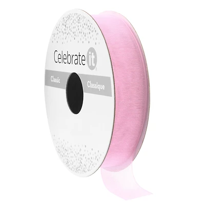 5/8" x 7yd. Light Pink Sheer Ribbon by Celebrate It™ Classic