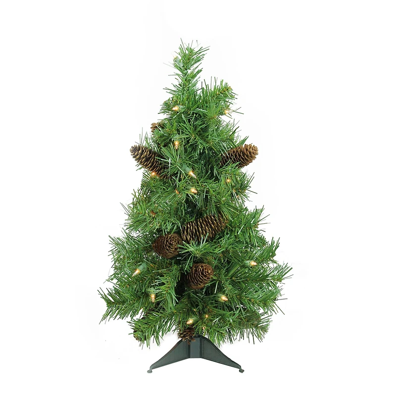 2ft. Pre-Lit Full Dakota Pine Artificial Christmas Tree, Clear Dura-Lit® Lights