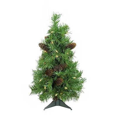 2ft. Pre-Lit Full Dakota Pine Artificial Christmas Tree, Clear Dura-Lit® Lights