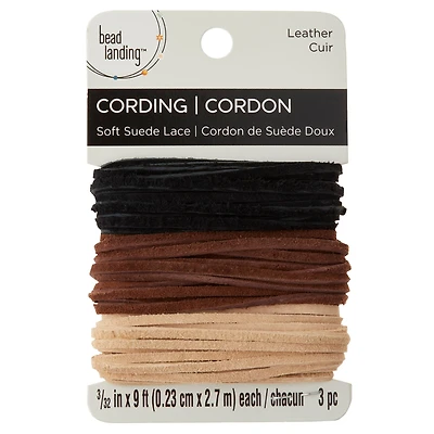 12 Pack: Suede Leather Cording Value Pack by Bead Landing™