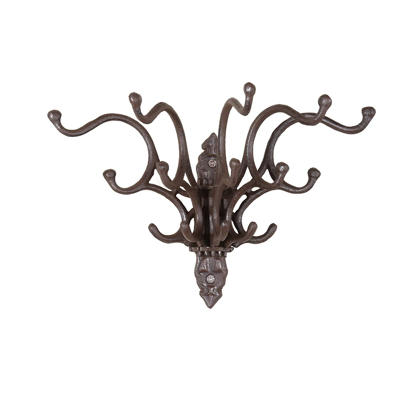 Hello Honey® 7.5" Antique Rust Finish Cast Iron Wall Hooks