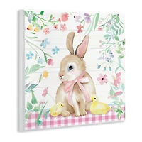 Stupell Industries Easter Bunny & Chicks Wall Plaque Art