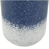 Blue Metal Vase with Handles Set of 2 17", 15"